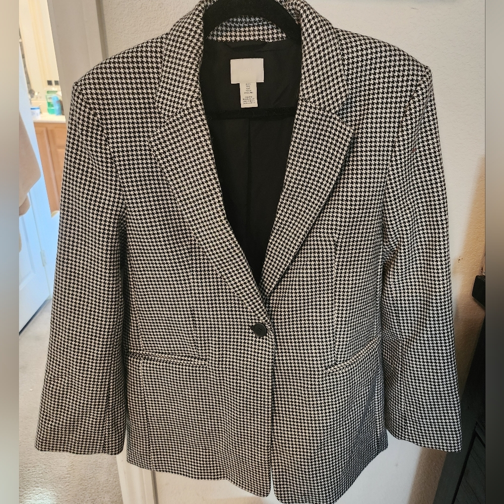 Women's H&M Houndstooth Blazer Size S